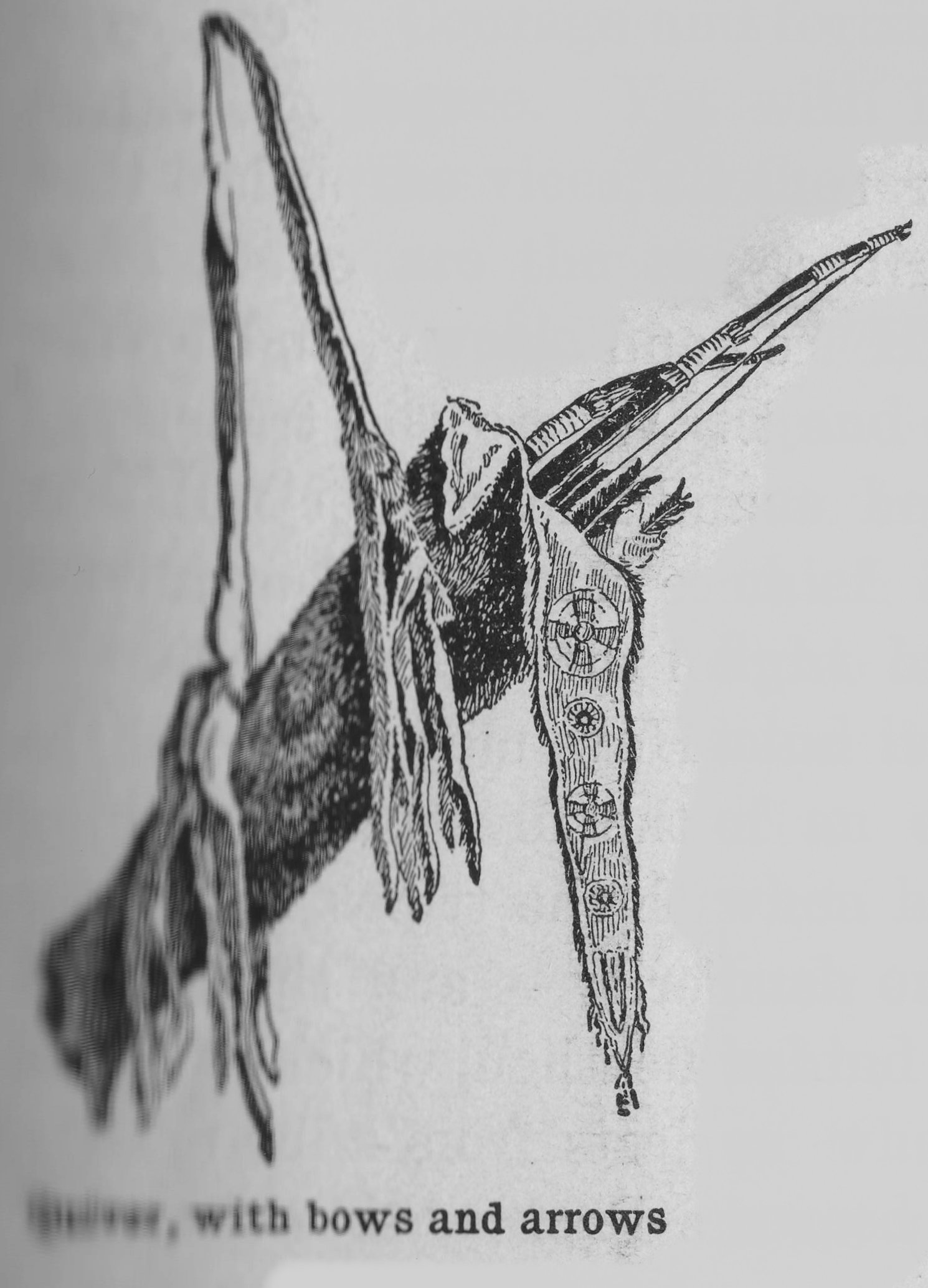 silhouette of a bow and quiver