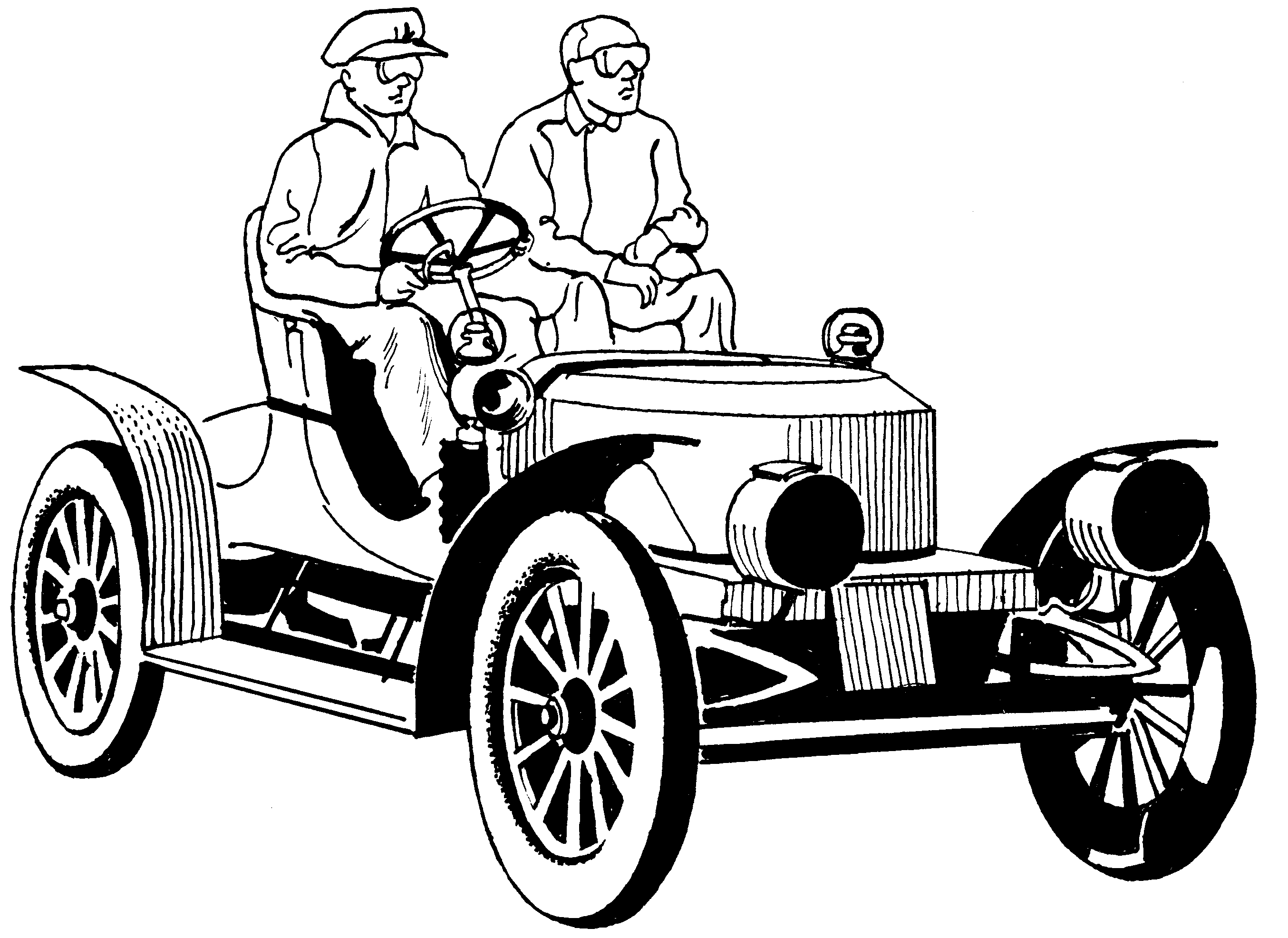 Старинный автомобиль рисунок