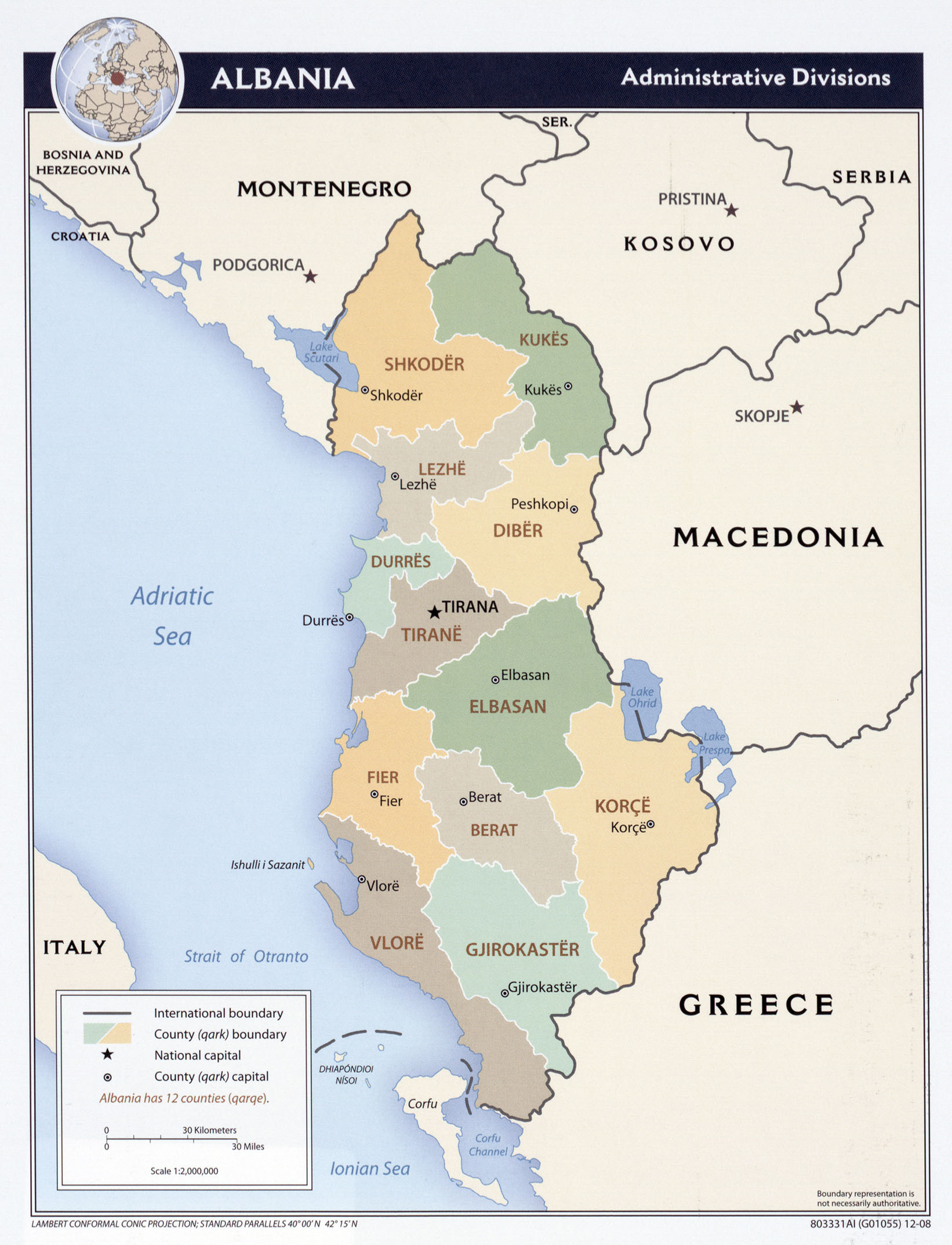 File:Albania administrative divisions Map 2008.jpg - The Work of God\u0026#39;s ...