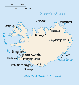 Map of Iceland